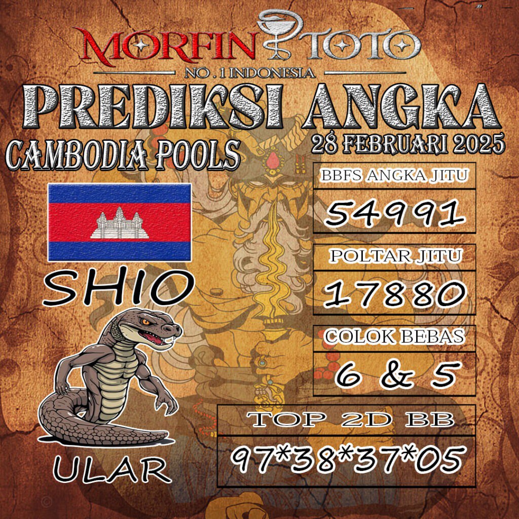 Syair Prediksi Cambodia Hari Ini Jumat, 28 Februari 2025