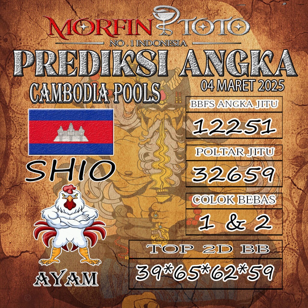 Syair Prediksi Cambodia Hari Ini Selasa, 04 Maret 2025