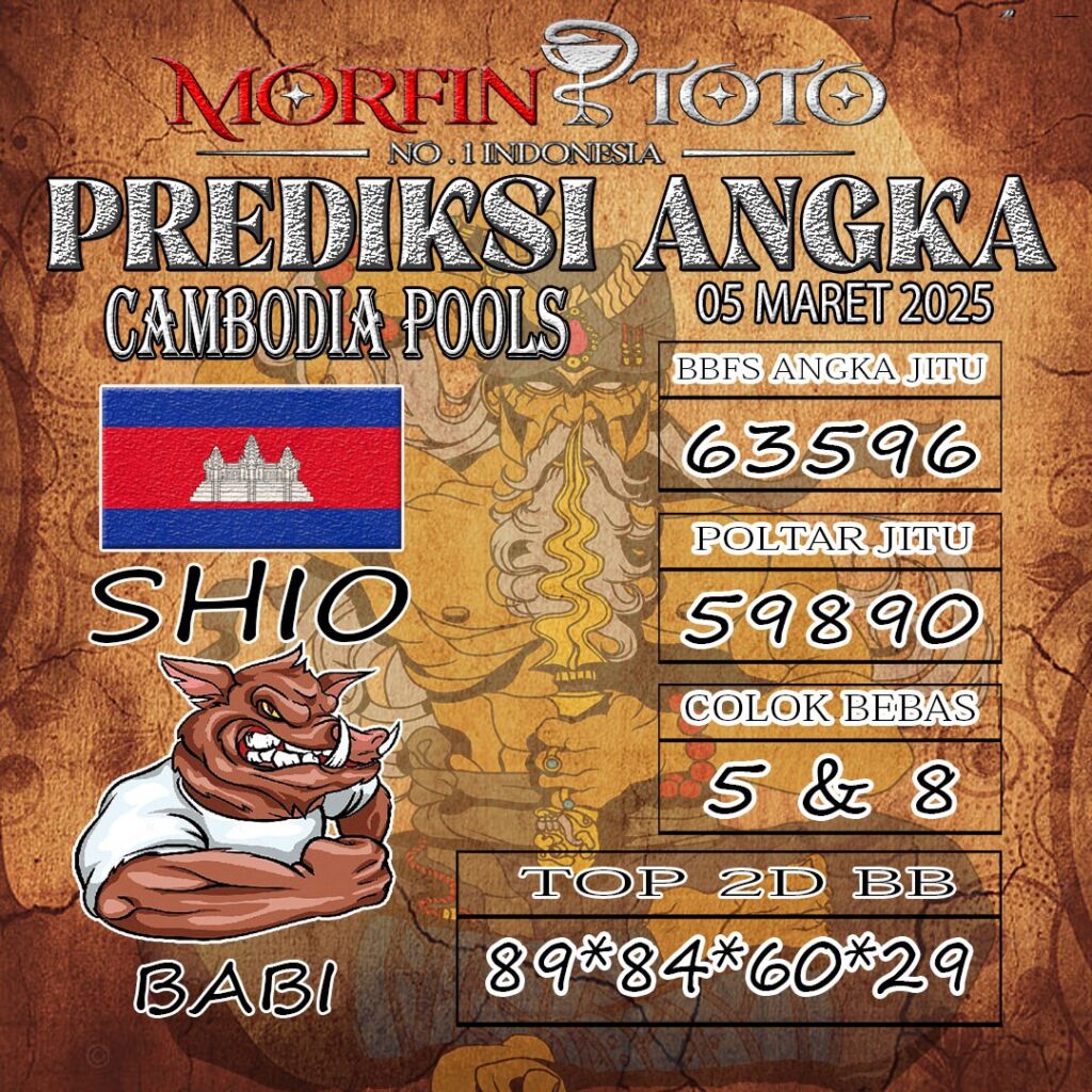 Syair Prediksi Cambodia Hari Ini Rabu, 05 Maret 2025