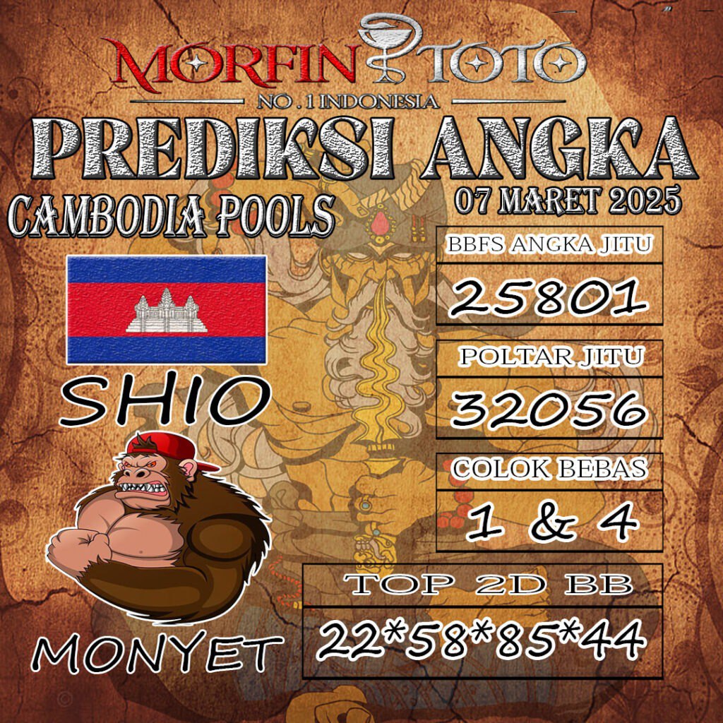 Syair Prediksi Cambodia Hari Ini Jumat, 07 Maret 2025