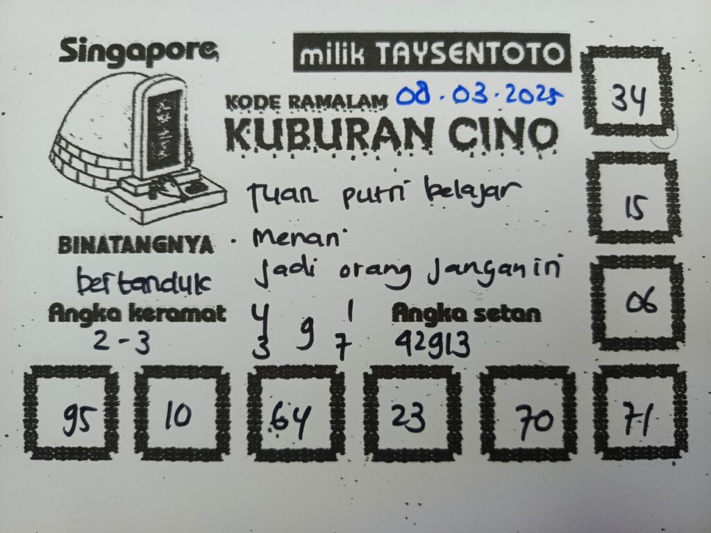 Syair Tari Pendet SGP Hari ini Sabtu, 08 Maret 2025