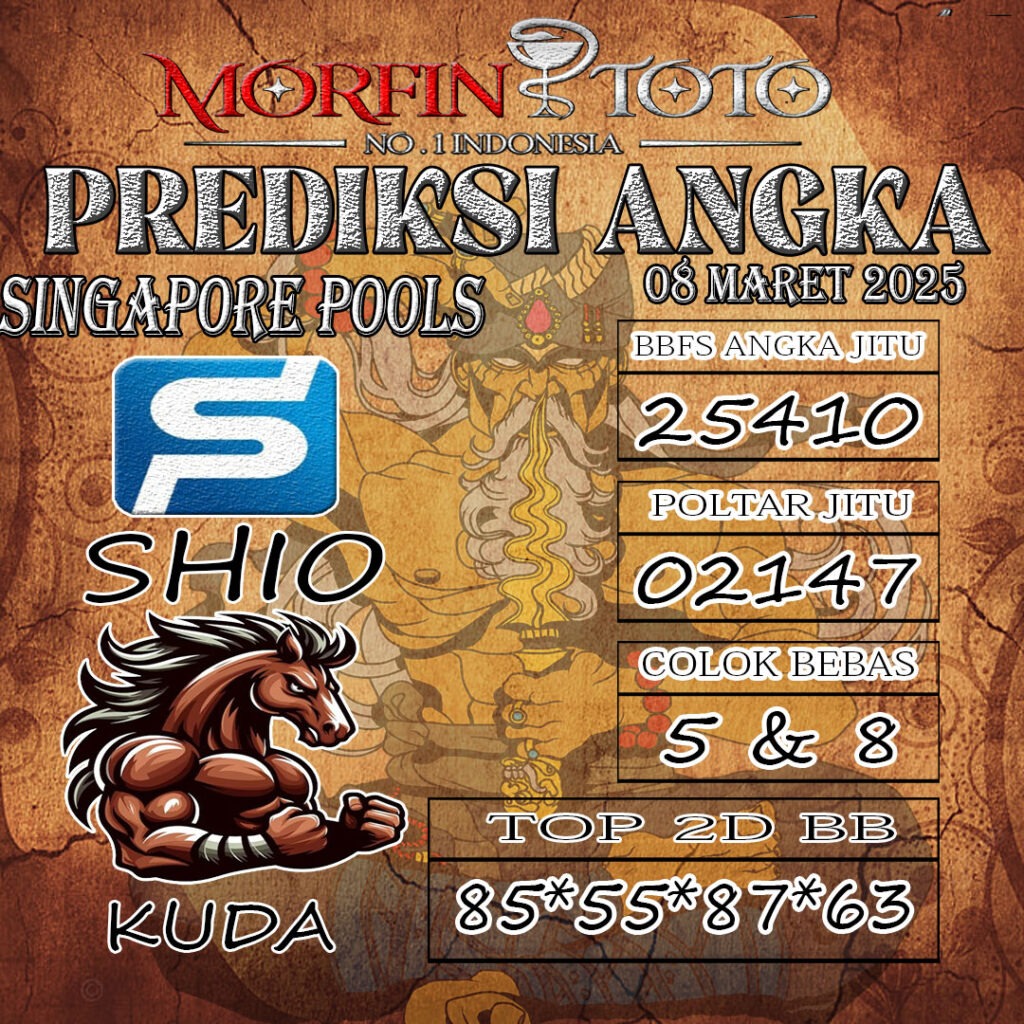 Syair Prediksi SGP hari ini Sabtu, 08 Maret 2025