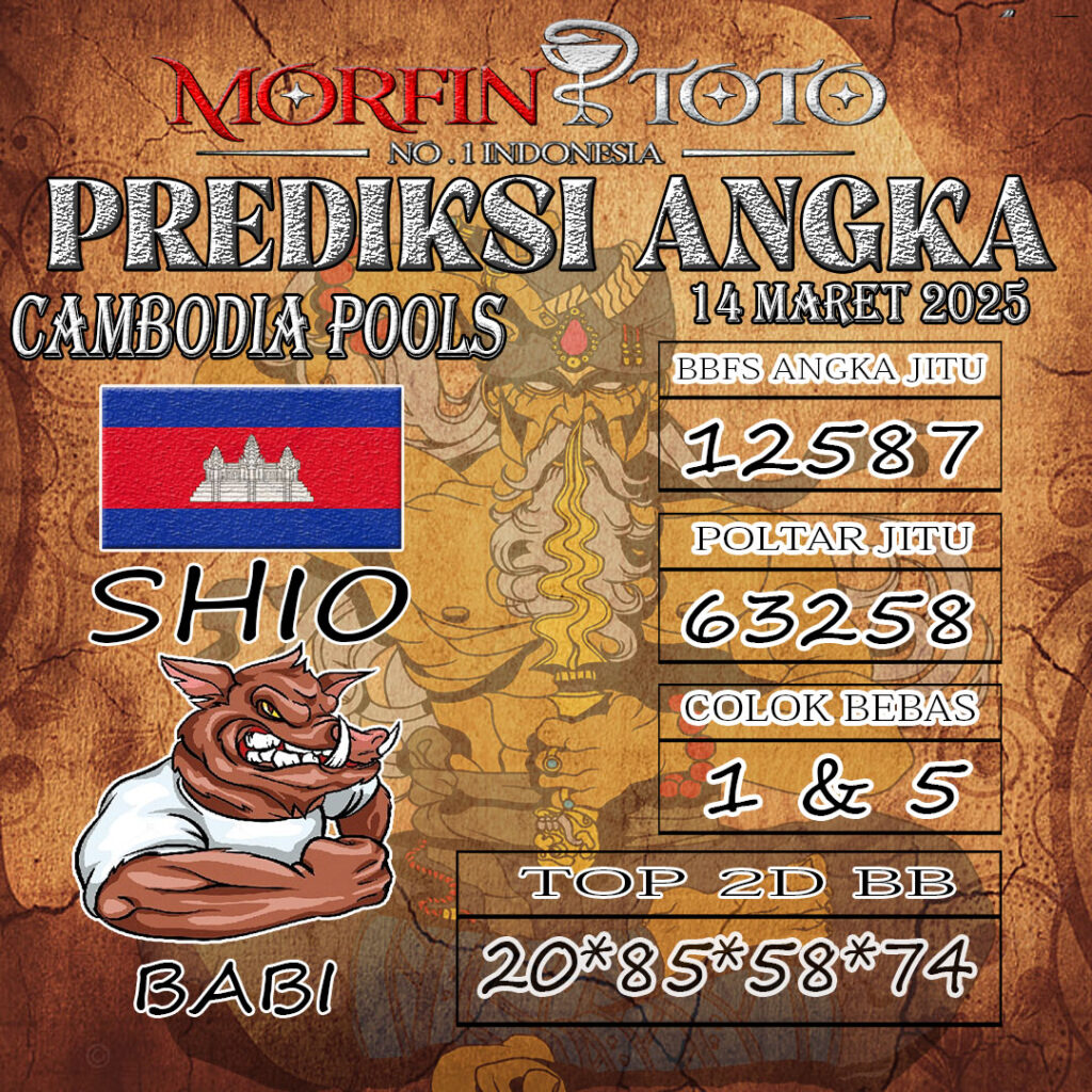 Syair Prediksi Cambodia Hari Ini Jumat, 14 Maret 2025