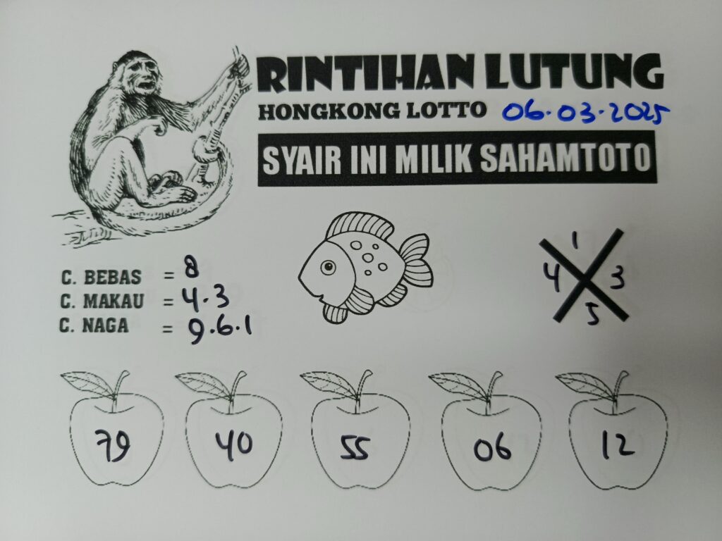 Syair Lipan Sakti Hongkong Lotto kAMIS 06 Maret 2025