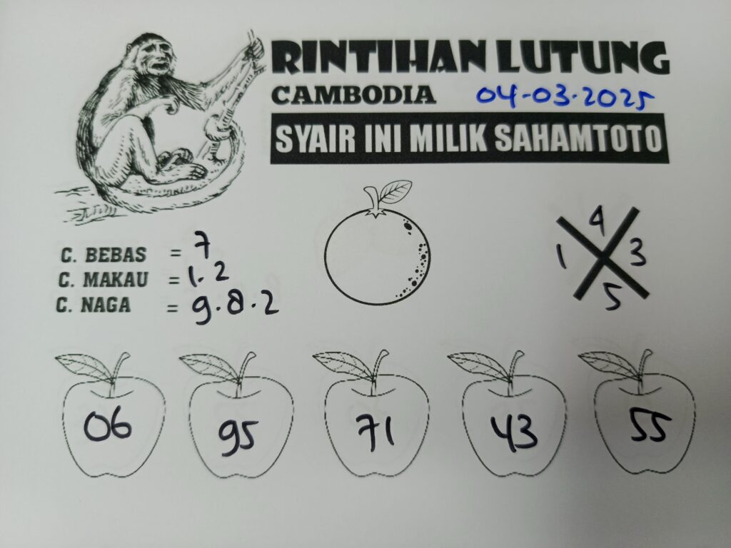 Syair Rintihan Lutung Cambodia Pools Selasa 04 Maret 2025