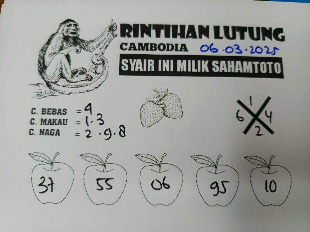 Syair Rintihan Lutung Cambodia Pools kAMIS 06 Maret 2025