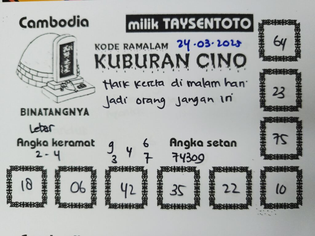 Syair Tari Pendet Cambodia Hari Ini Senin, 24 Maret 2025