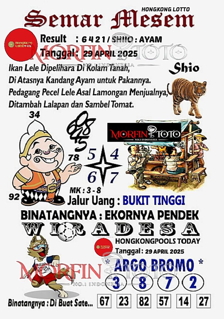 SYAIR TOGEL SEMAR MESEM  HONGKONG LOTTO 29  APRIL 2025