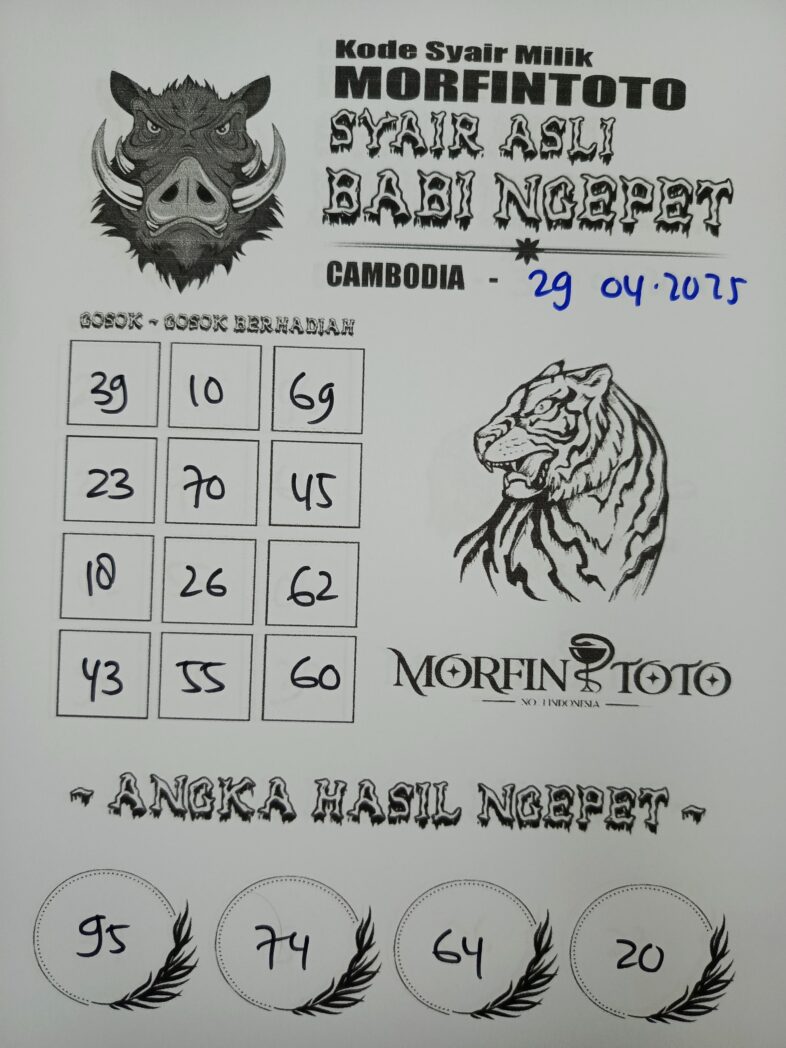 SYAIR TOGEL SENTANA  CAMBODIA  29  APRIL 2025