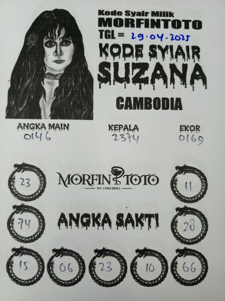 SYAIR TOGEL SENTANA  CAMBODIA  29  APRIL 2025