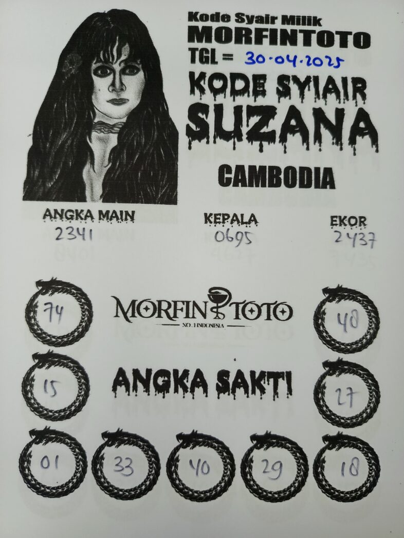 SYAIR TOGEL SENTANA  CAMBODIA  30  APRIL 2025