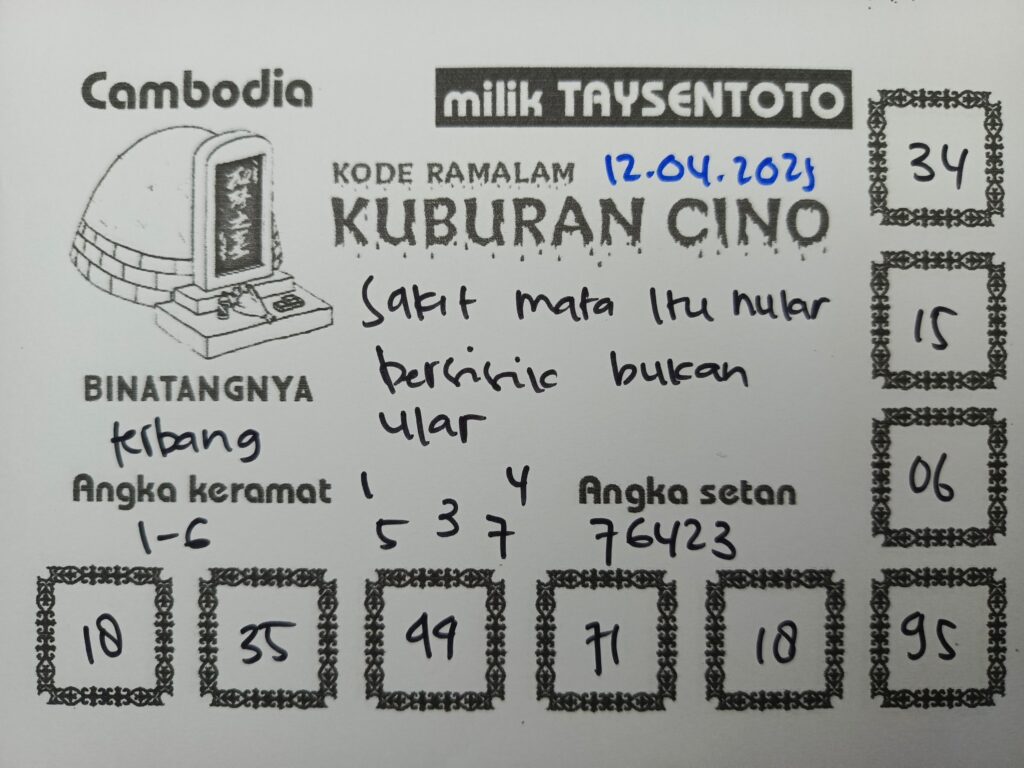 Syair Tari Pendet Cambodia Hari Ini Sabtu, 12 April 2025