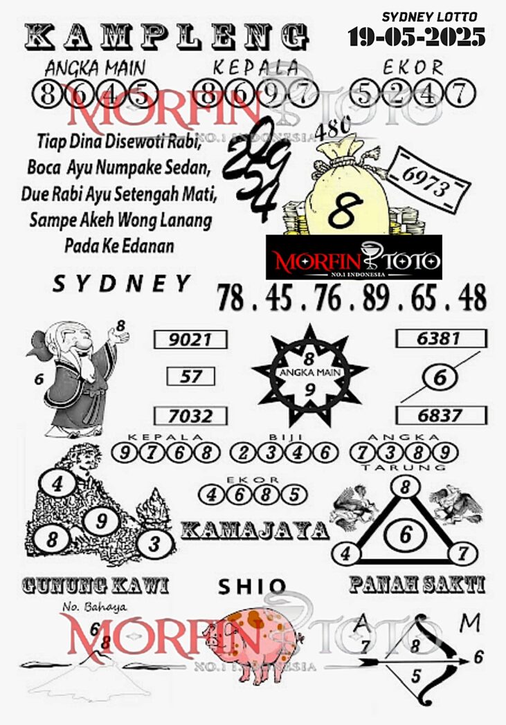 SYAIR TOGEL KAMPLENG SYDNEY LOTTO 19 MEI 2025