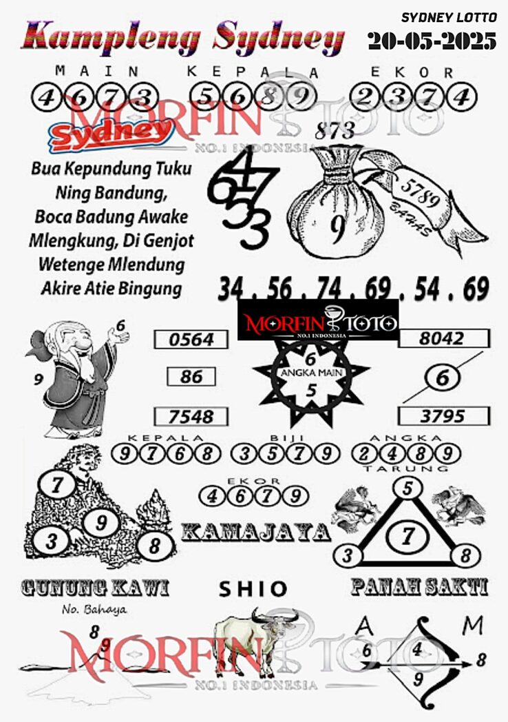 SYAIR TOGEL KAMPLENG SYDNEY LOTTO 20 MEI 2025