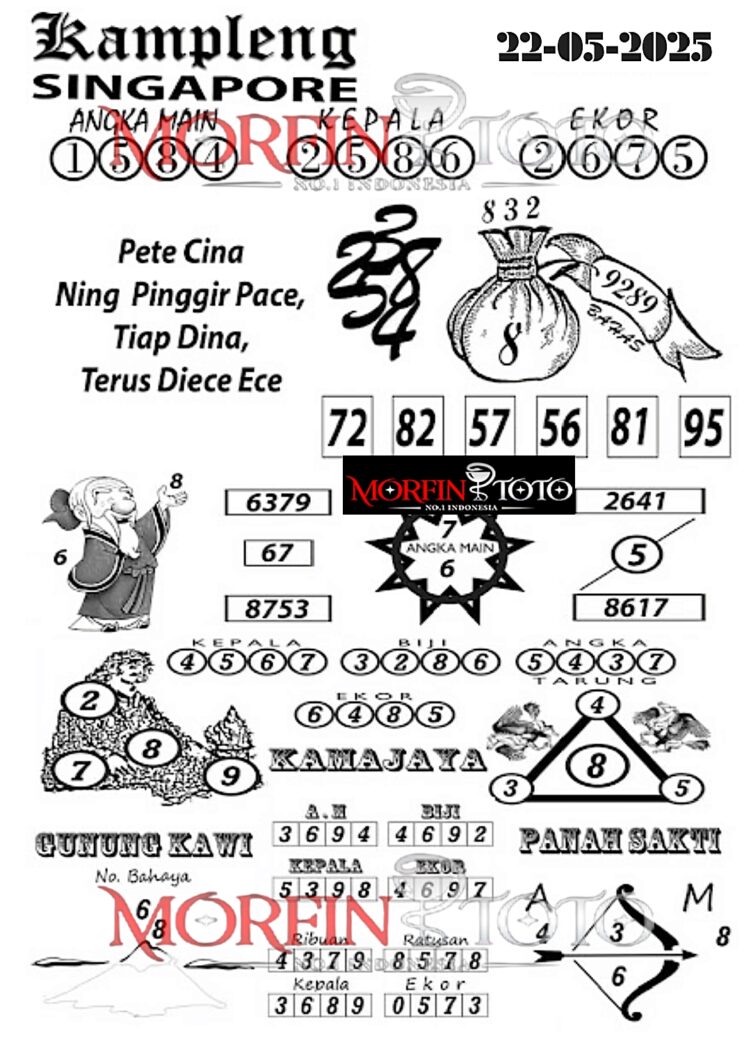 SYAIR TOGEL KAMPLENG SINGAPORE 22 MEI 2025