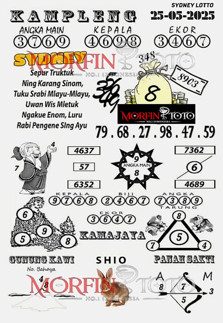SYAIR TOGEL KAMPLENG SYDNEY LOTTO 25 MEI 2025