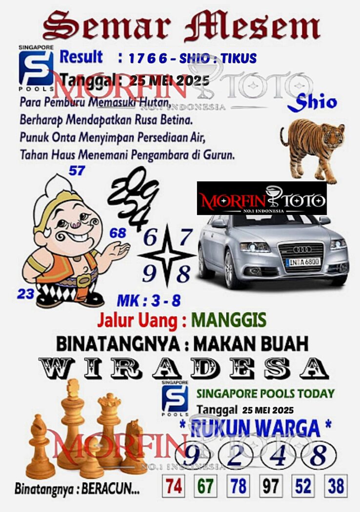 SYAIR TOGEL SEMAR MESEM  SINGAPORE 25 MEI 2025