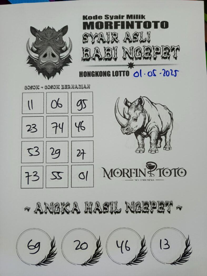 SYAIR TOGEL BABI NGEPET HONGKONG LOTTO 01 MEI 2025