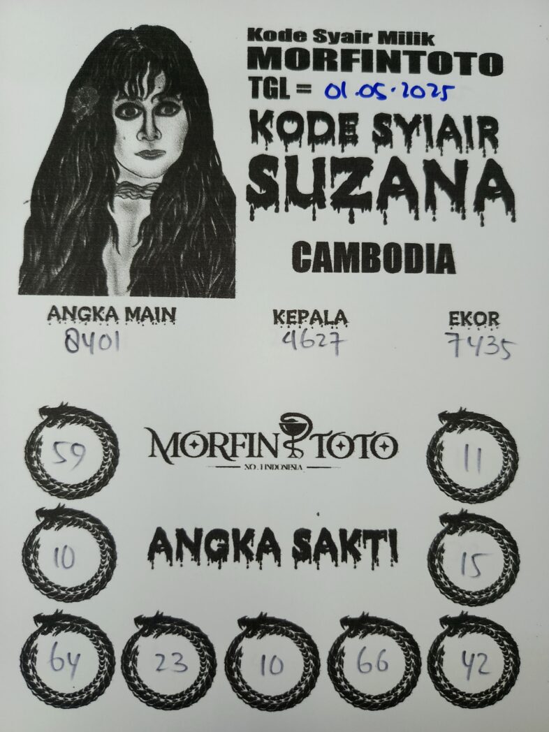 SYAIR TOGEL SUZANA  CAMBODIA 01 MEI 2025