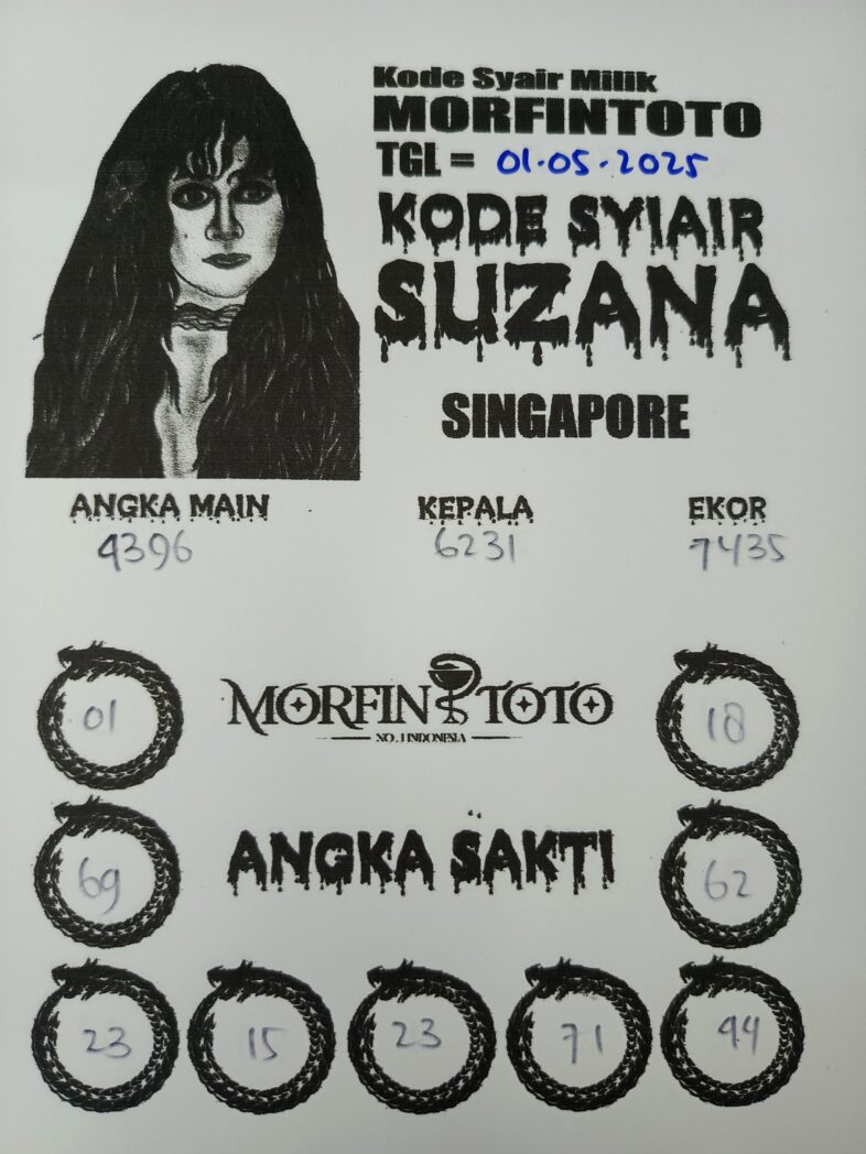 SYAIR TOGEL SUZANA  SINGAPORE 01 MEI 2025