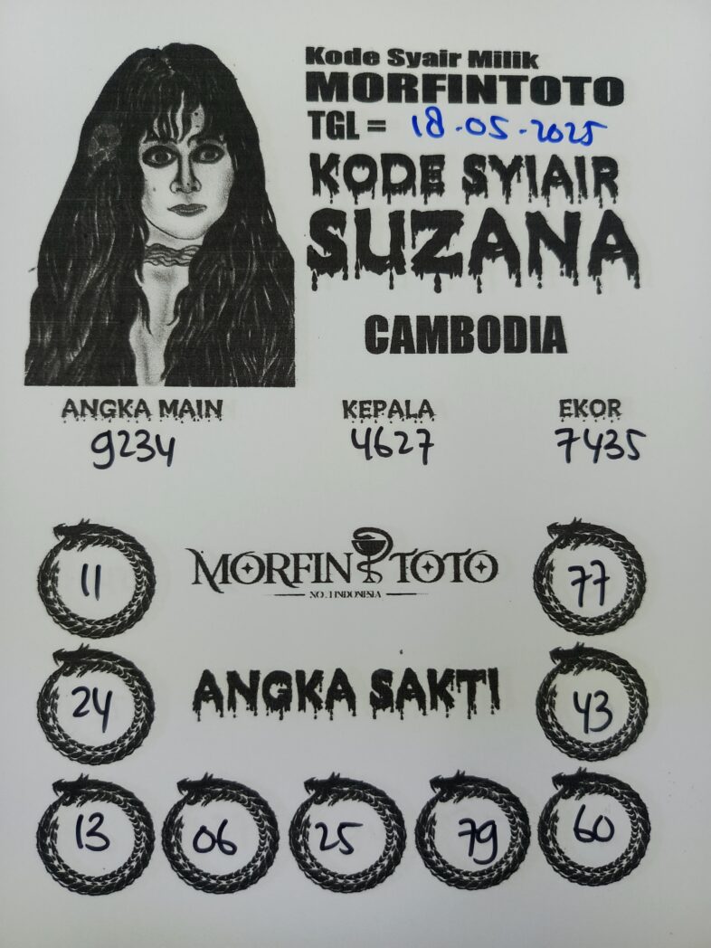 SYAIR TOGEL SUZANA  CAMBODIA 18 MEI 2025
