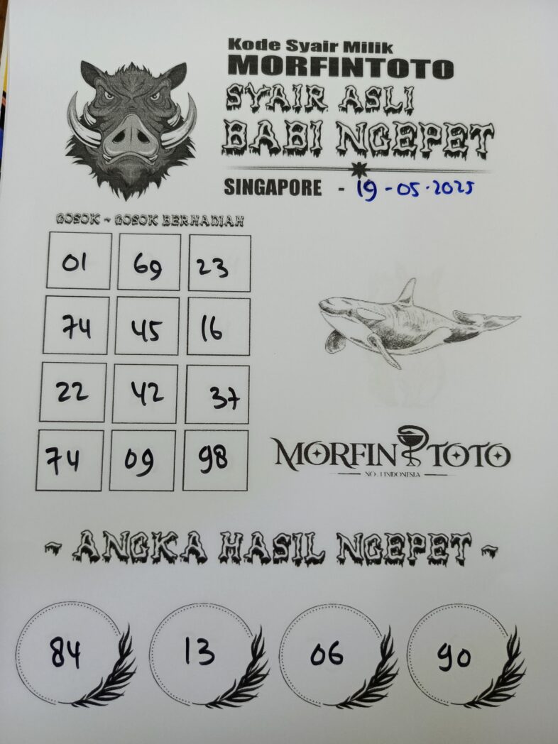 SYAIR TOGEL BABI NGEPET SINGAPORE 19 MEI 2025
