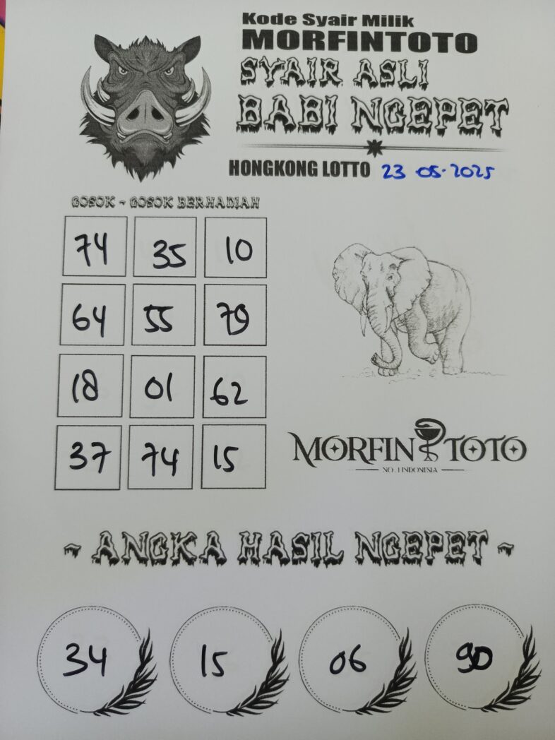 SYAIR TOGEL BABI NGEPET HONGKONG LOTTO 23 MEI 2025