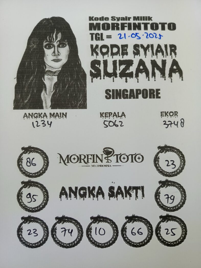 SYAIR TOGEL SUZANA  SINGAPORE 21 MEI 2025