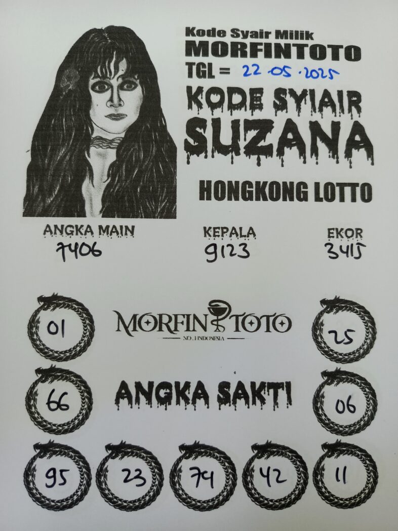 SYAIR TOGEL SUZANA  HONGKONG LOTTO 22 MEI 2025