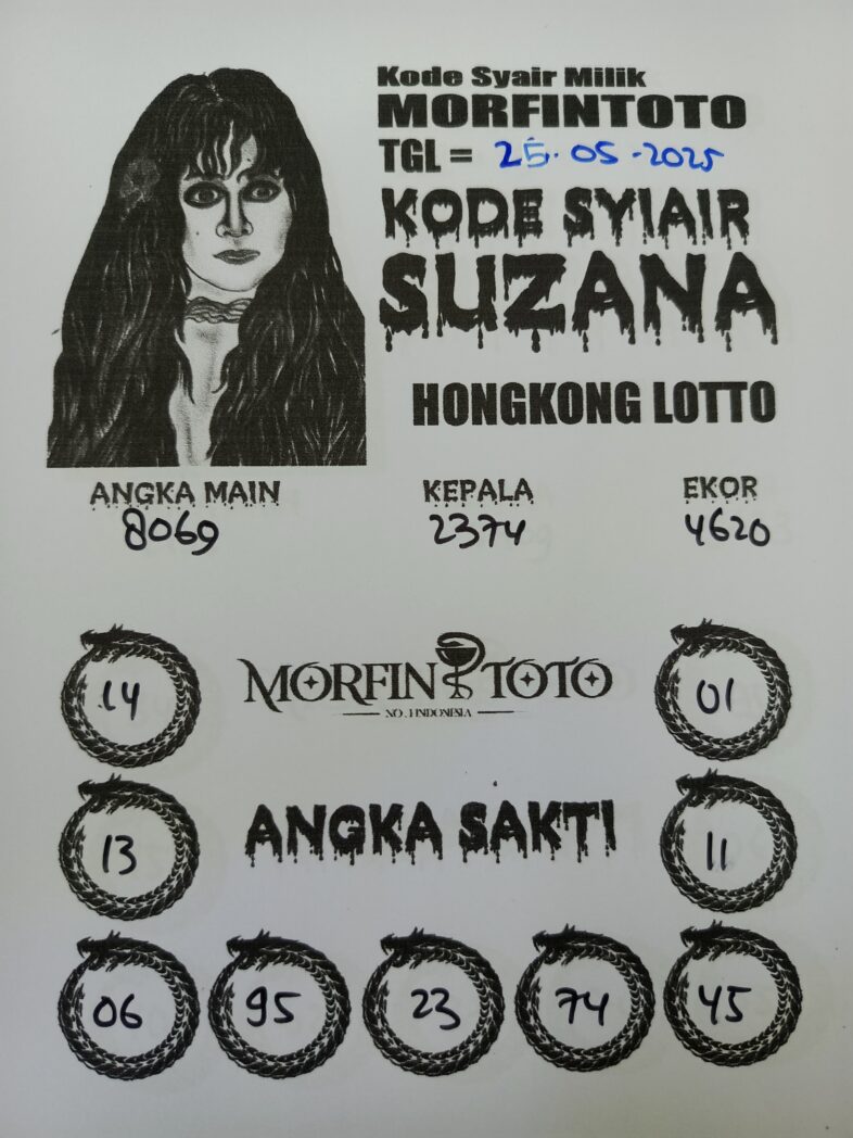 SYAIR TOGEL SUZANA  HONGKONG LOTTO 25 MEI 2025