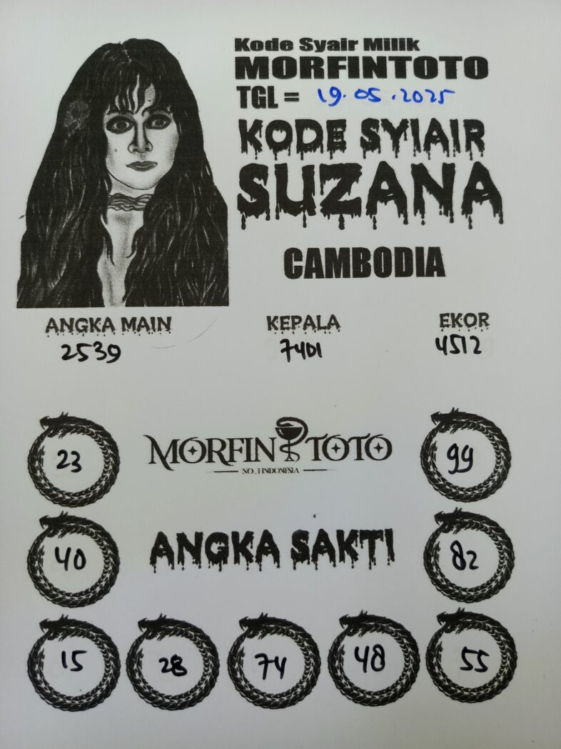 SYAIR TOGEL SUZANA  CAMBODIA 19 MEI 2025