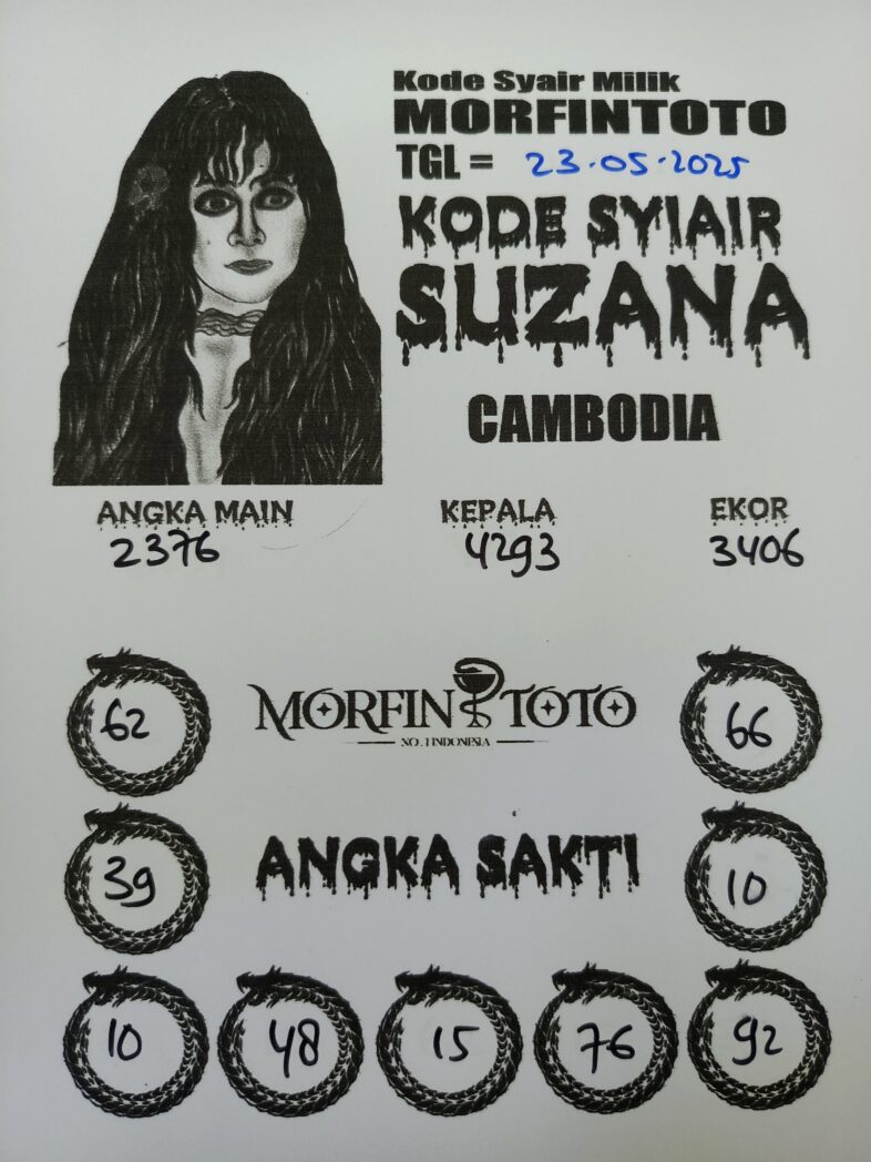 SYAIR TOGEL SUZANA  CAMBODIA 23 MEI 2025