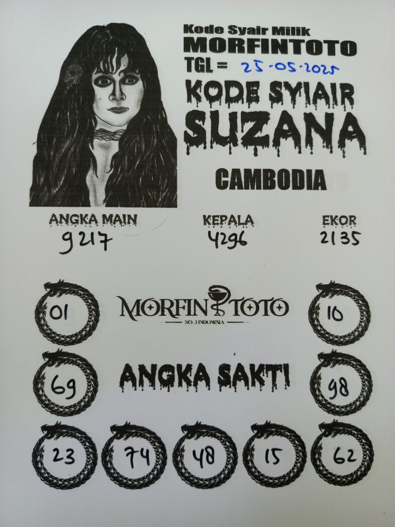 SYAIR TOGEL SUZANA  CAMBODIA 25 MEI 2025