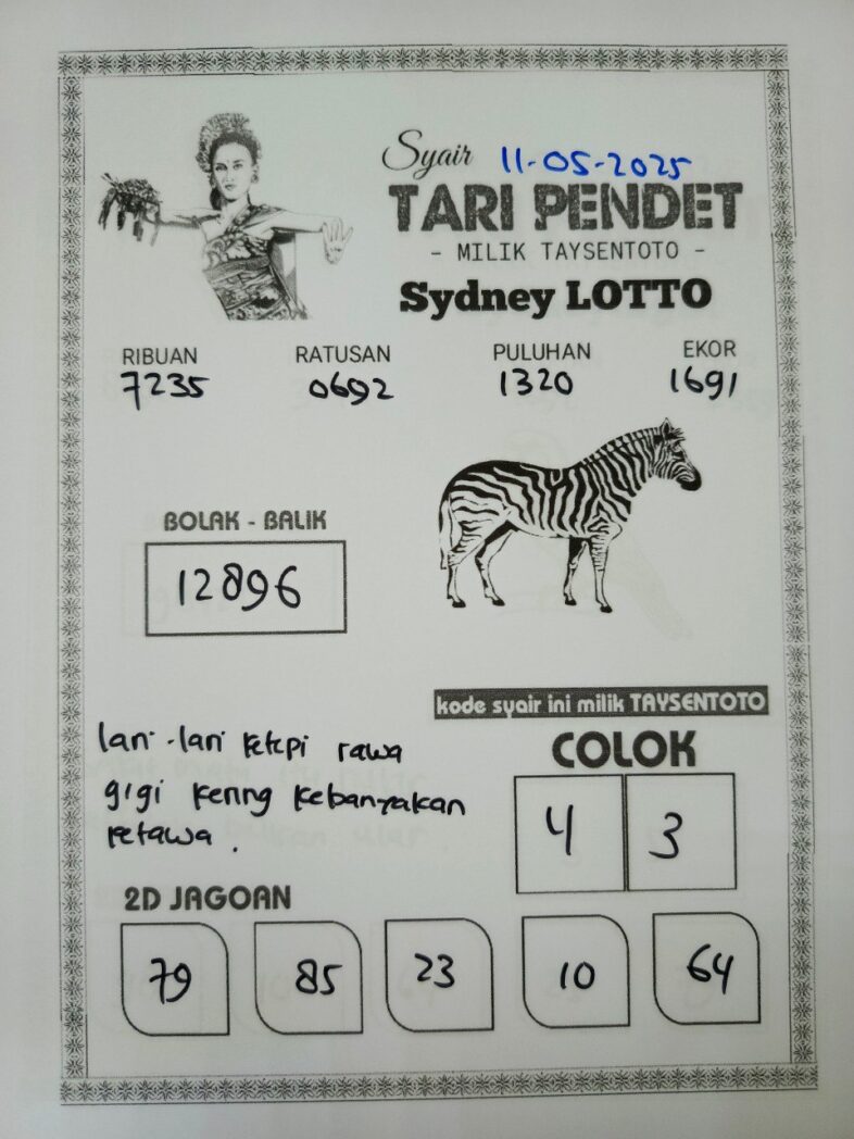 Syair Tari Pendet Sydney Hari ini Minggu, 11 Mei 2025