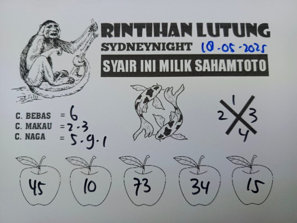 Syair Rintihan Lutung SydneyNight Hari ini Minggu, 18 Mei 2025