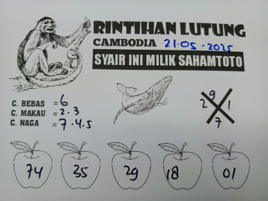 Syair Rintihan Lutung Cambodia Pools Hari ini Rabu, 21 Mei 2025