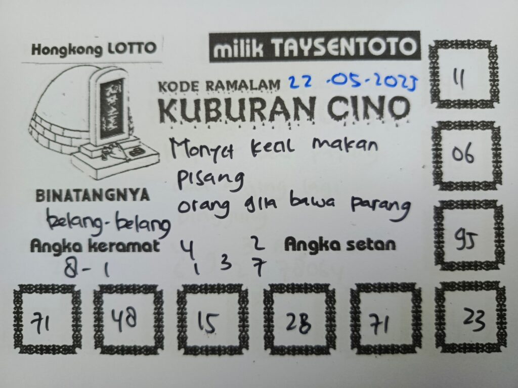 Syair Kuburan Cino HK Hari Kamis, 22 Mei 2025