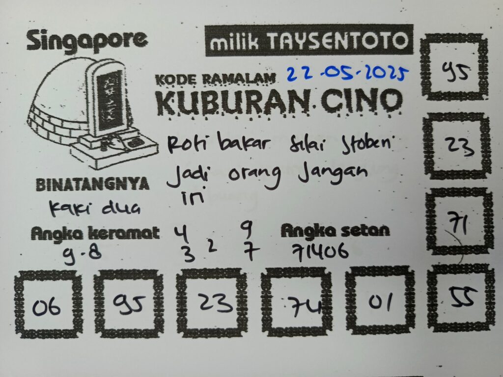 Syair Tari Pendet SGP Hari ini Kamis, 22 Mei 2025