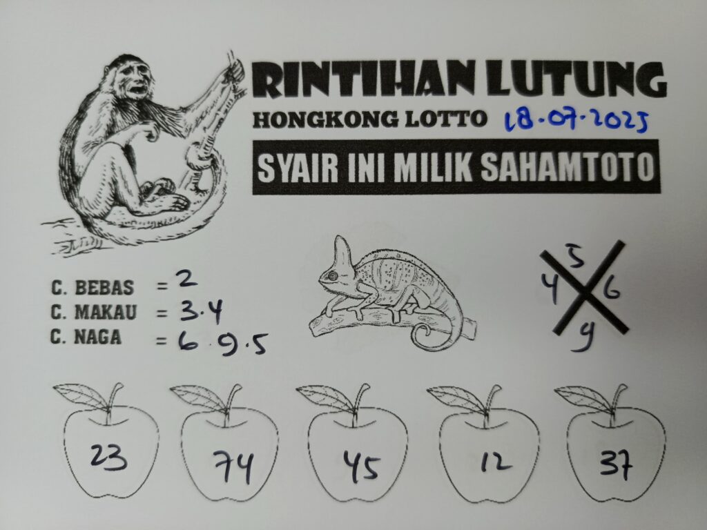 Syair Rintihan Lutung HONGKONG LOTTO Hari ini Jumat 18 Juli 2025