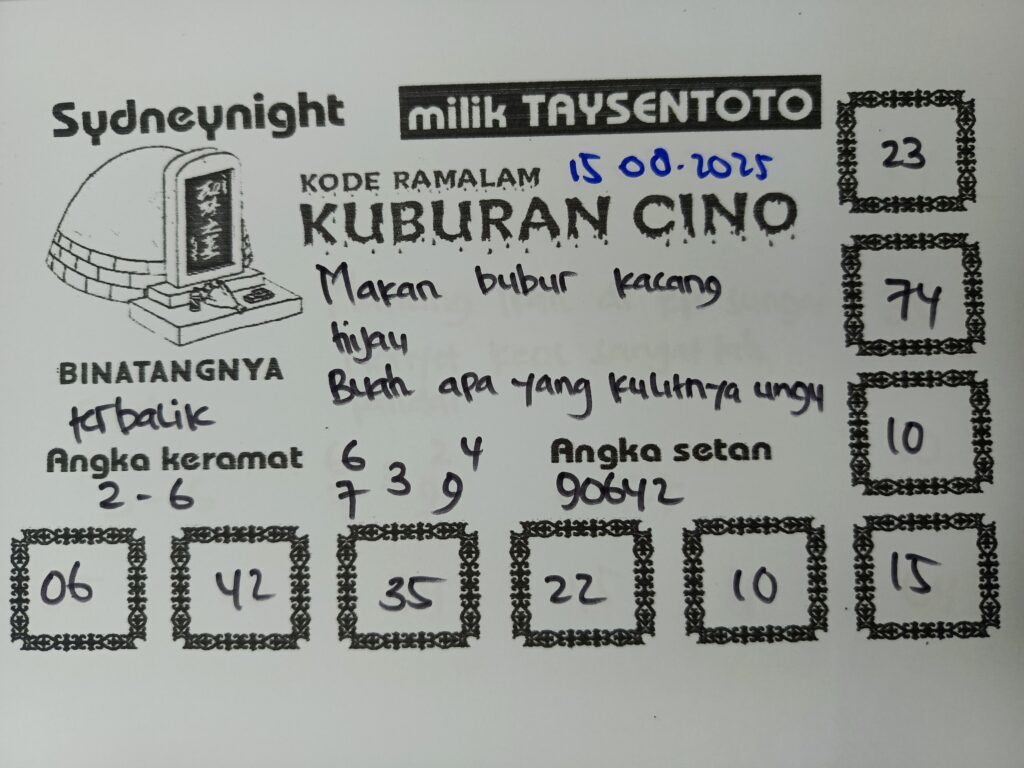 0-0x0-0Syair Kuburan Cino SydneyNight Hari ini Jumat, 15 Agustus 20250#
