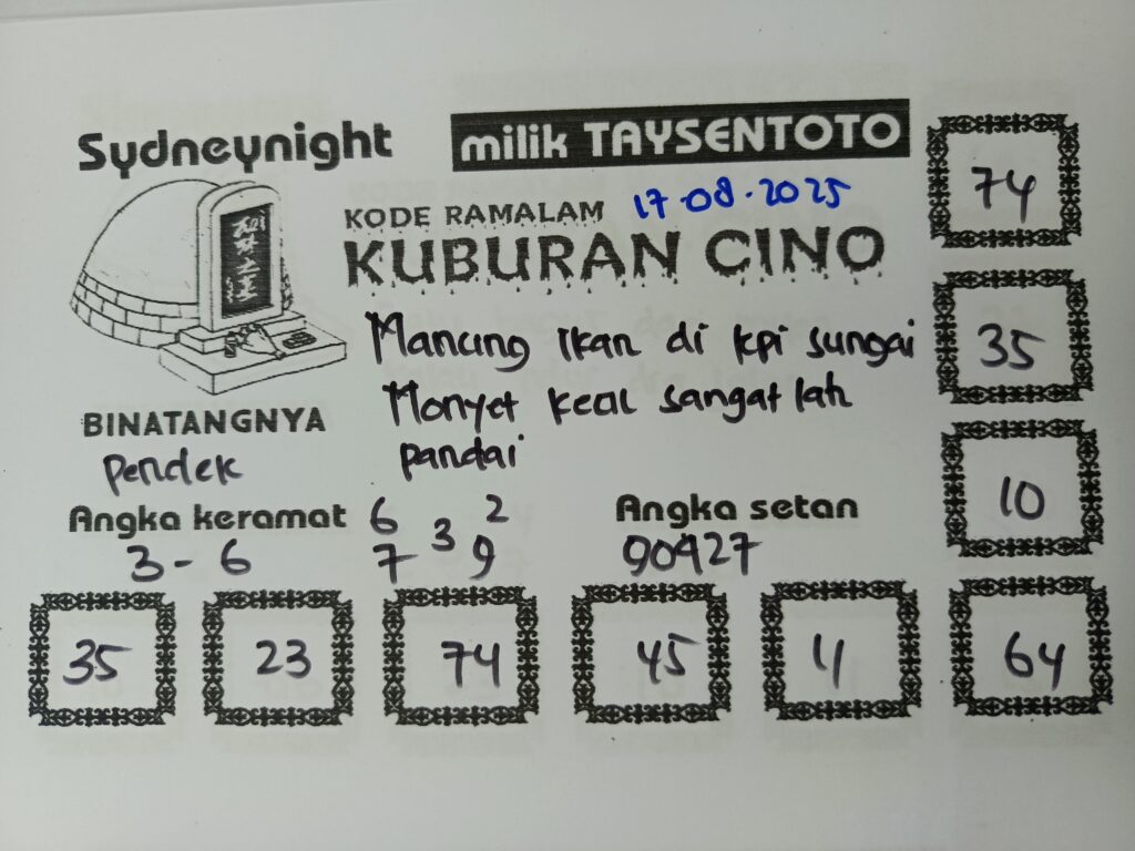 0-0x0-0Syair Kuburan Cino SydneyNight Hari ini Minggu, 17 Agustus 20250#