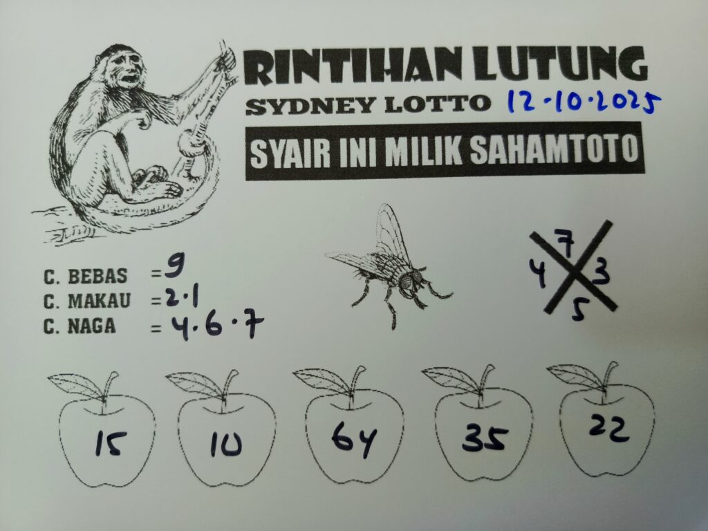 Syair Gunung Kawi SYDNEY LOTTO Hari ini Minggu 12 Oktober 2025