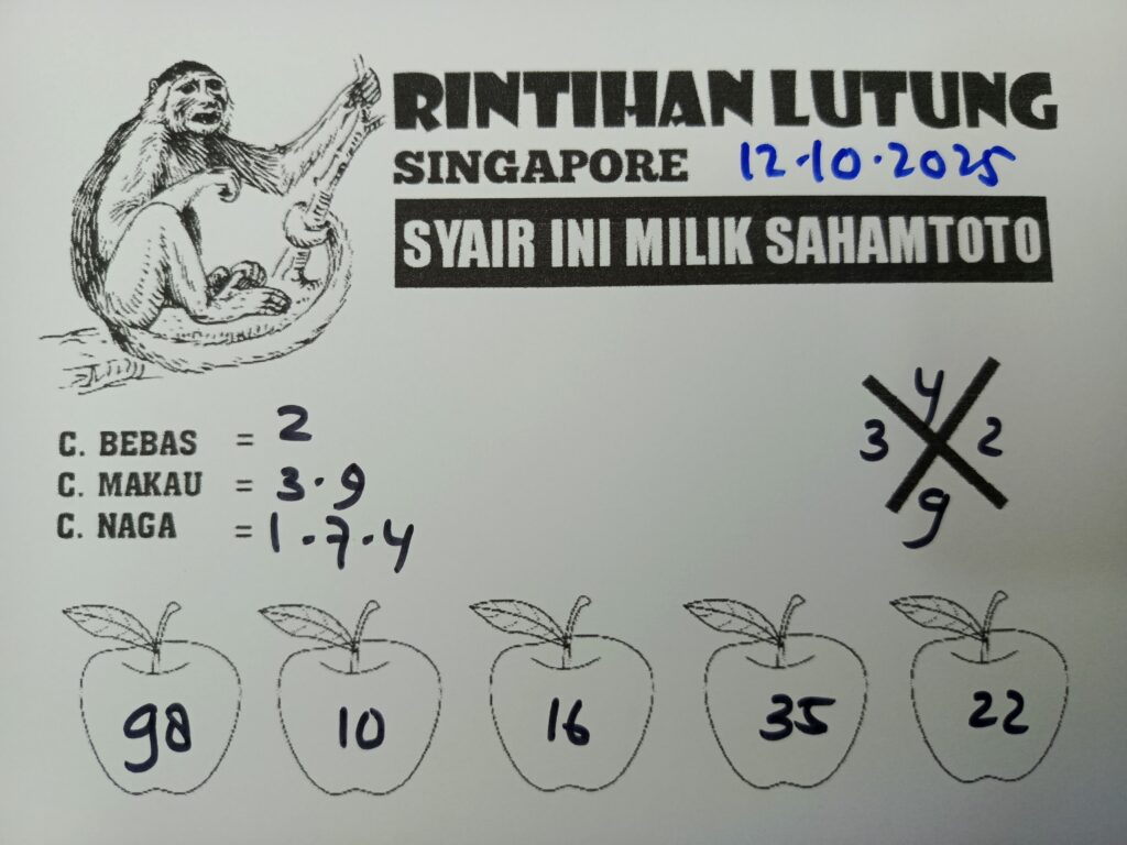 Syair Gunung Kawi SINGAPORE Pools Hari ini Minggu 12 Oktober 2025