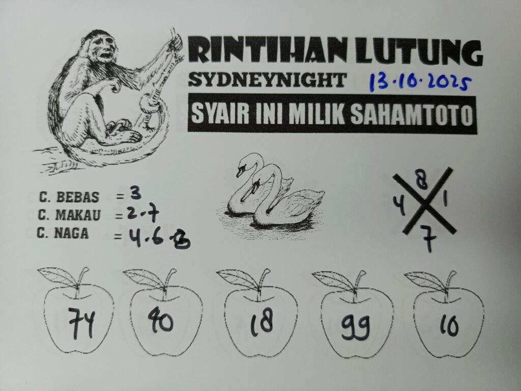 Syair Gunung Kawi SydneyNight Hari ini Senin, 13 Oktober 2025