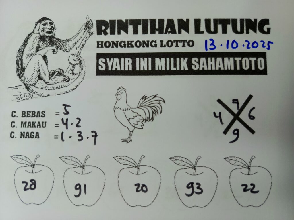 Syair Gunung Kawi HONGKONG LOTTO Hari ini Senin 13 Oktober 2025