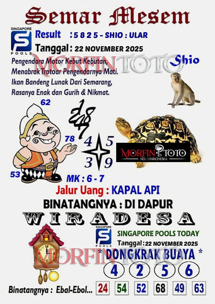  SYAIR TOGEL SEMAR MESEM  SINGAPURA POOLS22 NOVEMBER 2025
