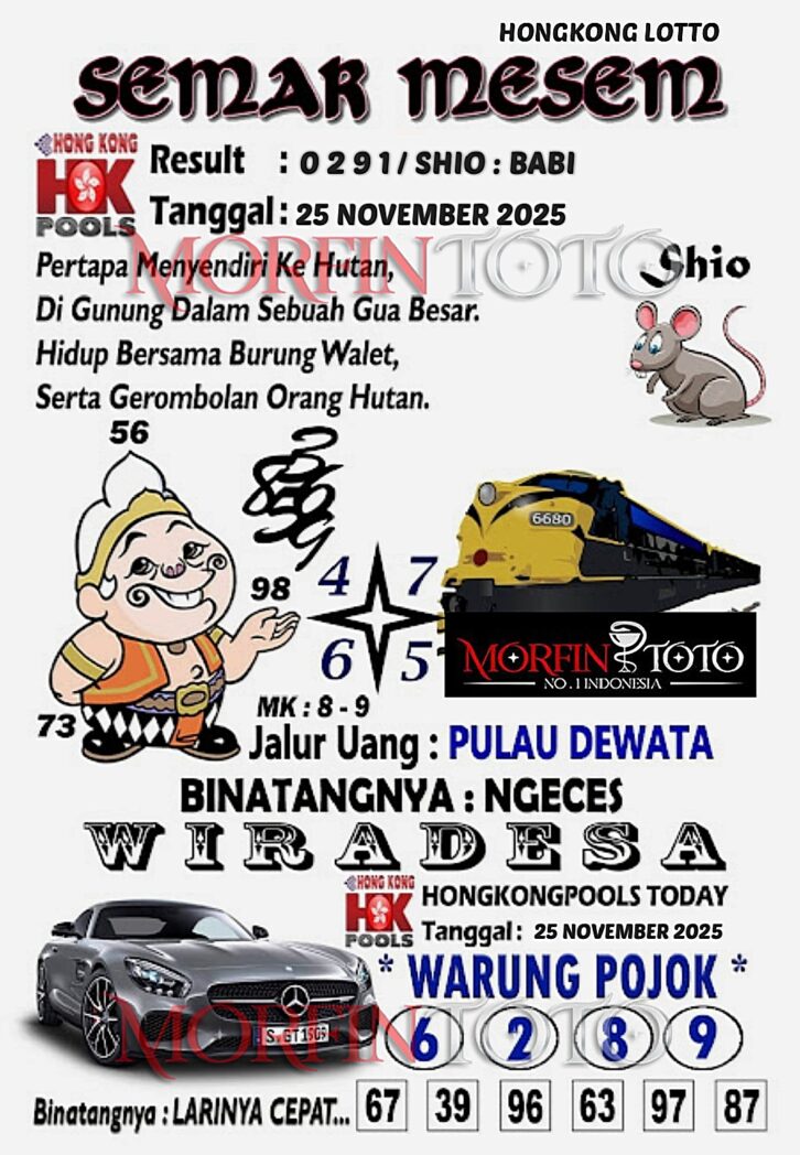 SYAIR TOGEL SEMAR MESEM  HONGKONG LOTTO  25  NOVEMBER 2025
