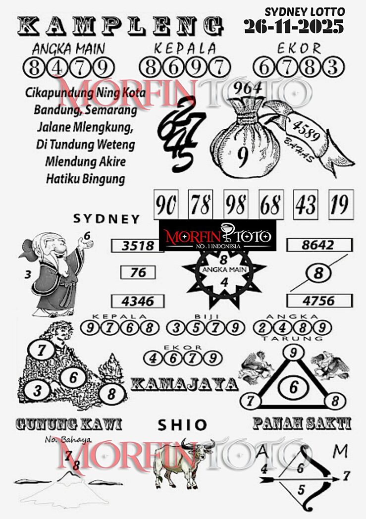 SYAIR TOGEL KAMPLENG SYDNEY LOTTO  26   NOVEMBERR 2025