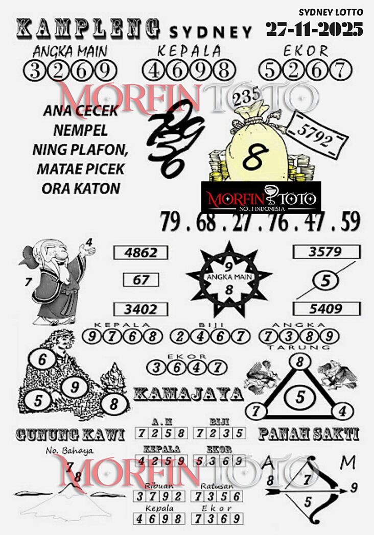 SYAIR TOGEL KAMPLENG SYDNEY LOTTO 27 NOVEMBERR 2025
