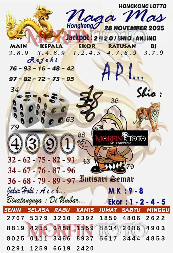 SYAIR TOGEL NAGA MAS HONGKONG LOTTO 28 NOVEMBER 2025
